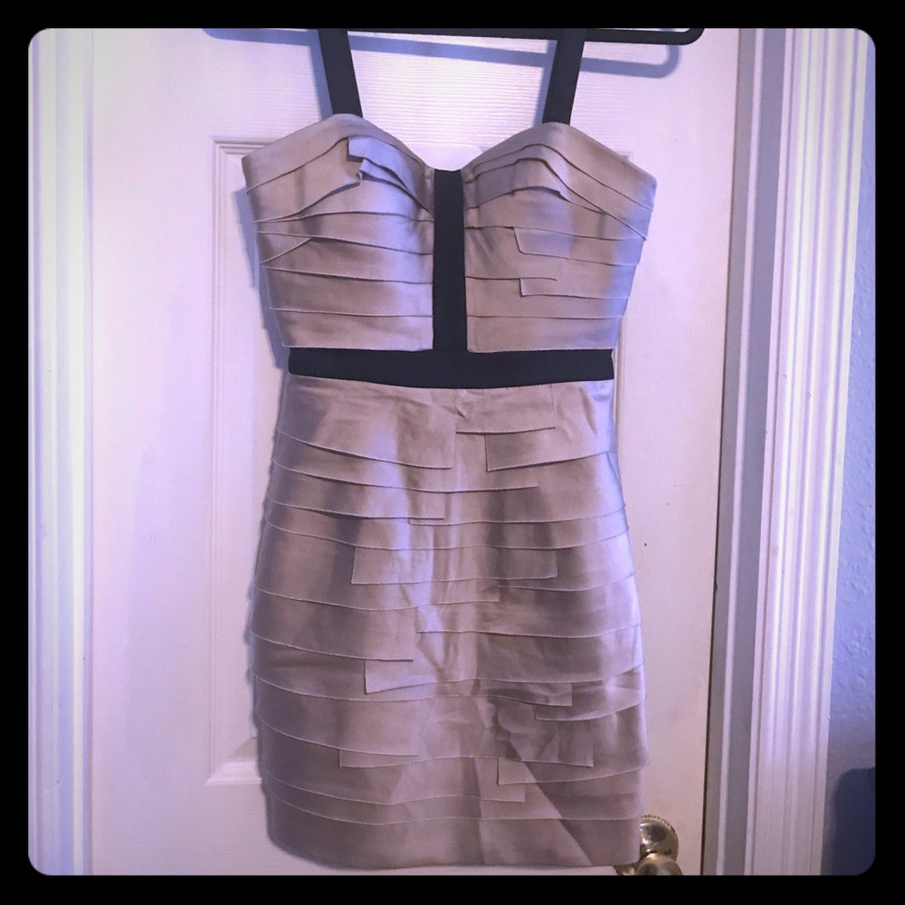 Bebe Black and Gold Dress